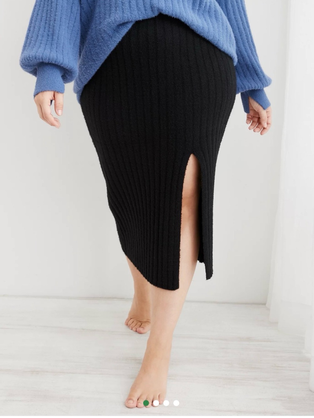 Aerie Buttercream Sweater Skirt
